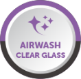 Airwash system for cleaner glass